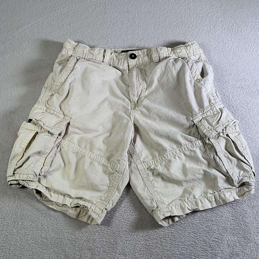 Vintage American Eagle Outfitters Cargo Shorts Mens 32‎ Beige Classic 10" Inseam